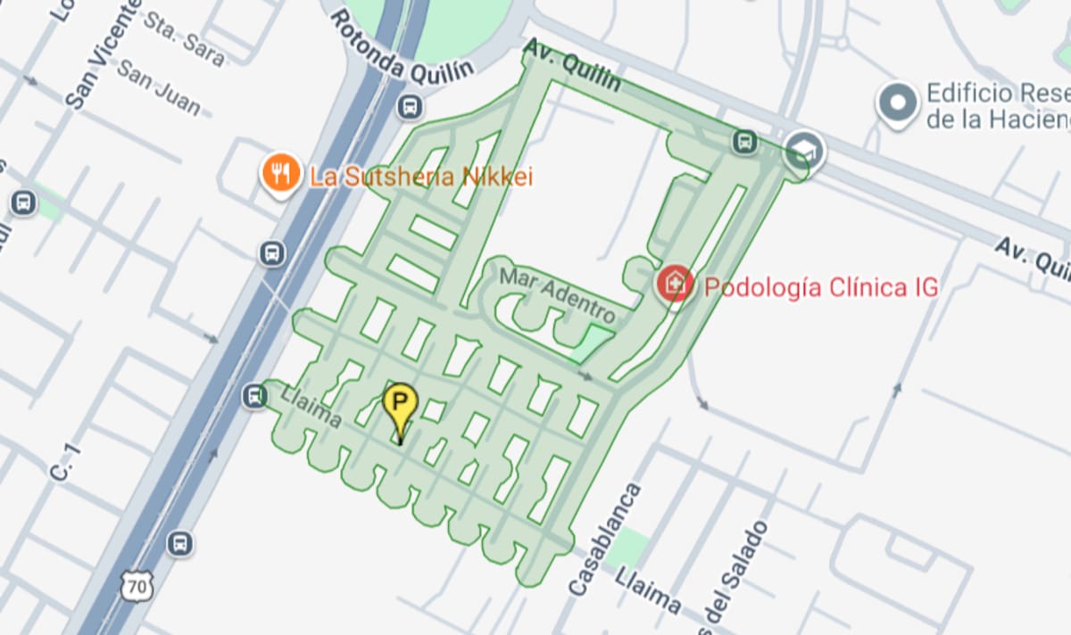 Durante 6 horas no habrá suministro hídrico en estas calles. Foto: Aguas Andinas.