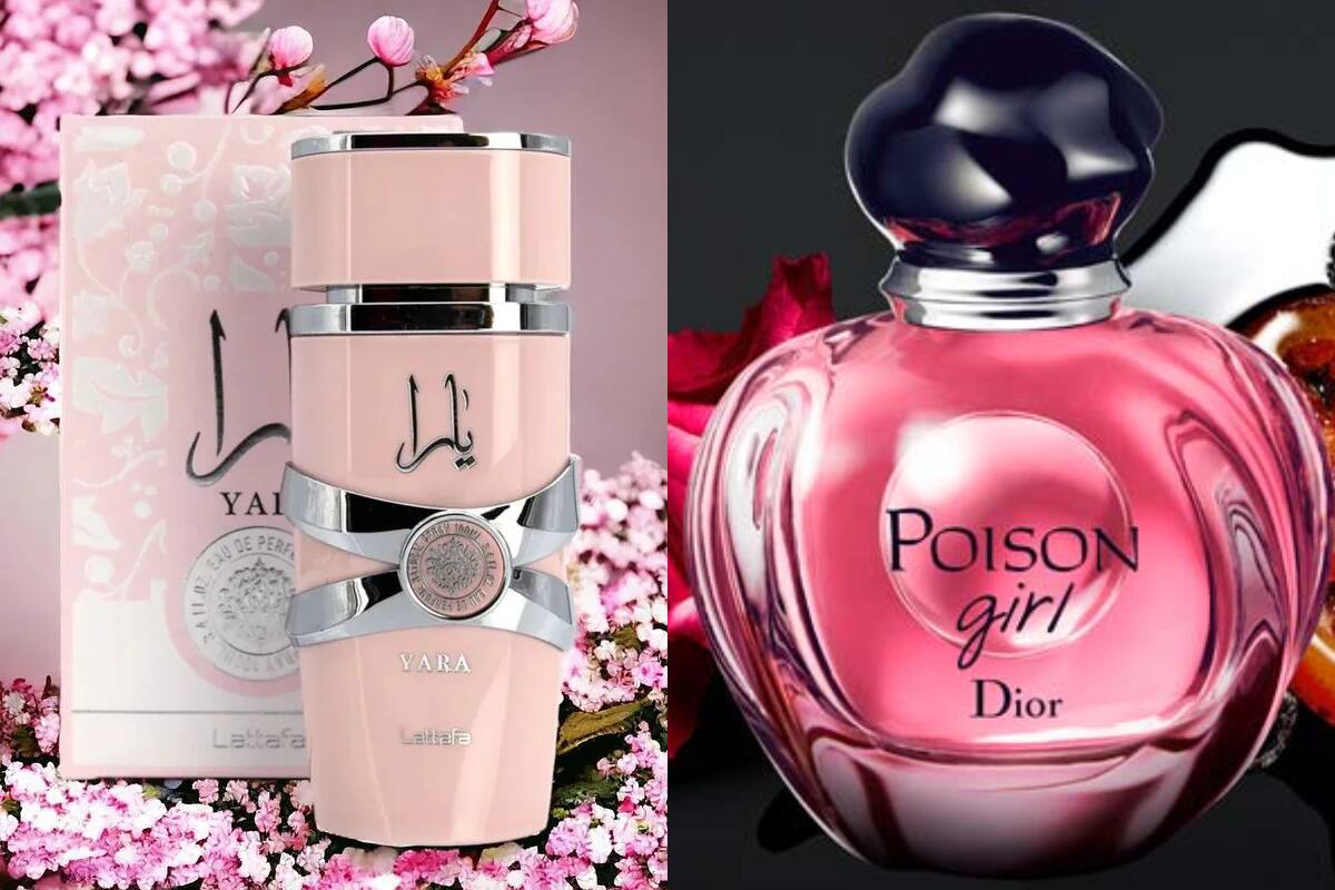 Yara de Lattafa en comparación con Poison Girl de Dior.