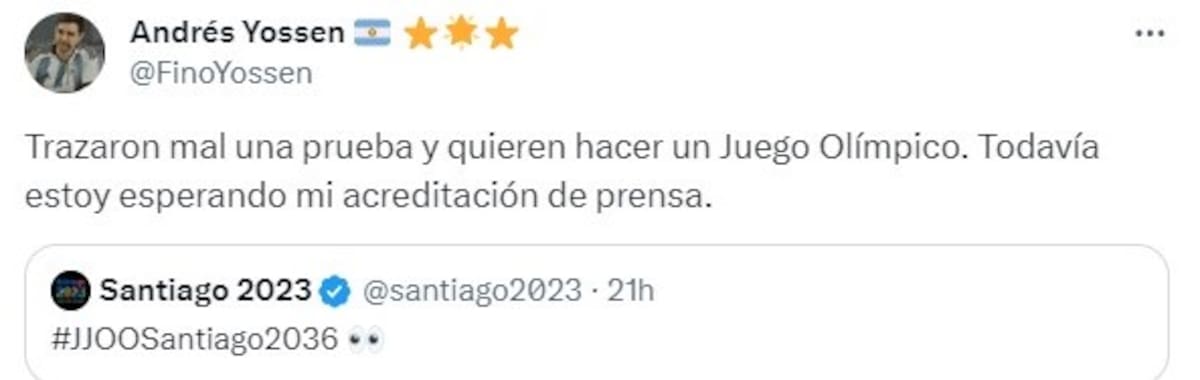 Periodista argentino criticó los Juegos Panamericanos