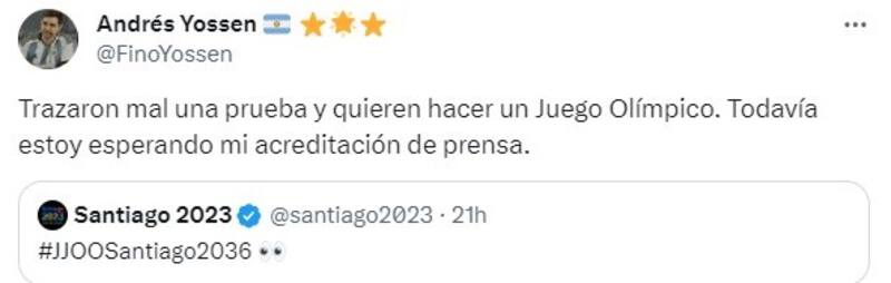 Periodista argentino criticó los Juegos Panamericanos