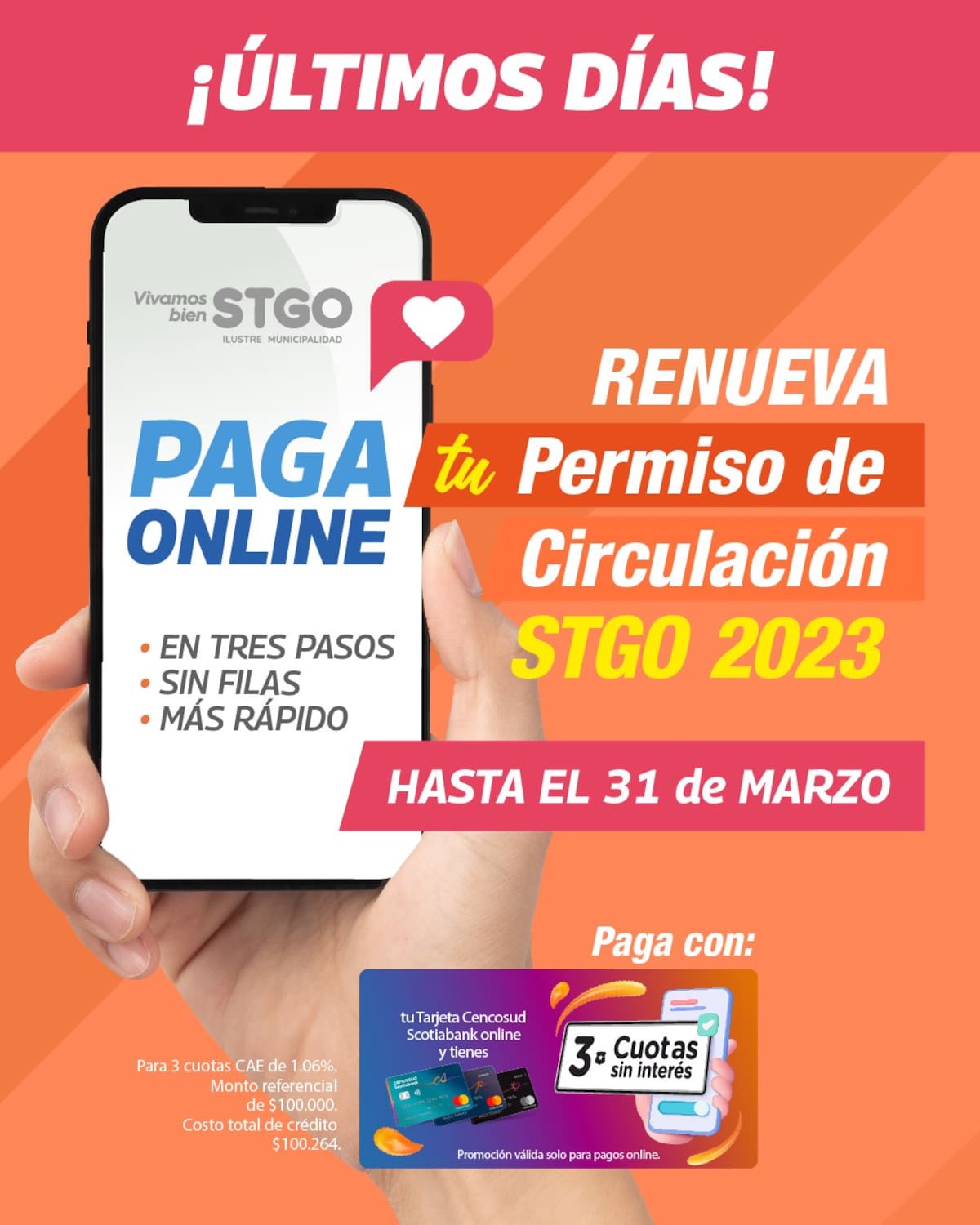 Conoce los documentos que debes presentar para obtenerlo. Créditos: Municipalidad de Santiago.