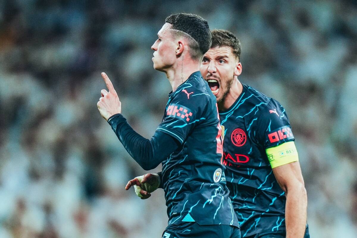 celebrando el golazo que le marcó al Real Madrid