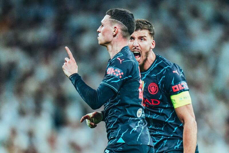 celebrando el golazo que le marcó al Real Madrid