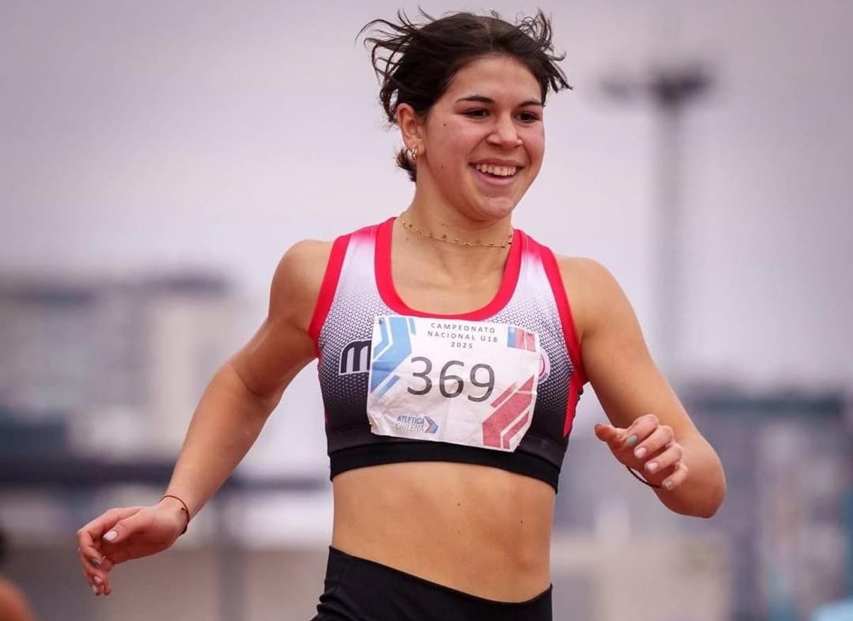 destronó récord U18 de Isidora Jiménez. Foto: Atlética Chile.