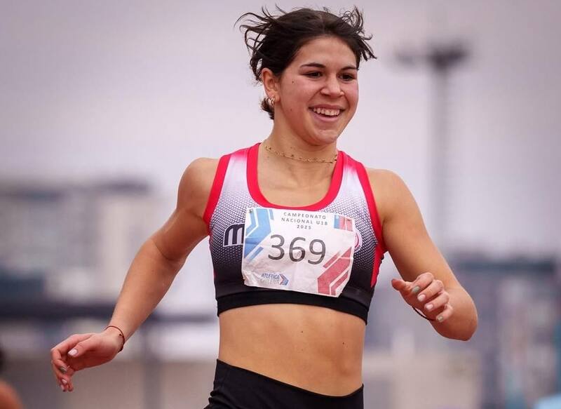 destronó récord U18 de Isidora Jiménez. Foto: Atlética Chile.