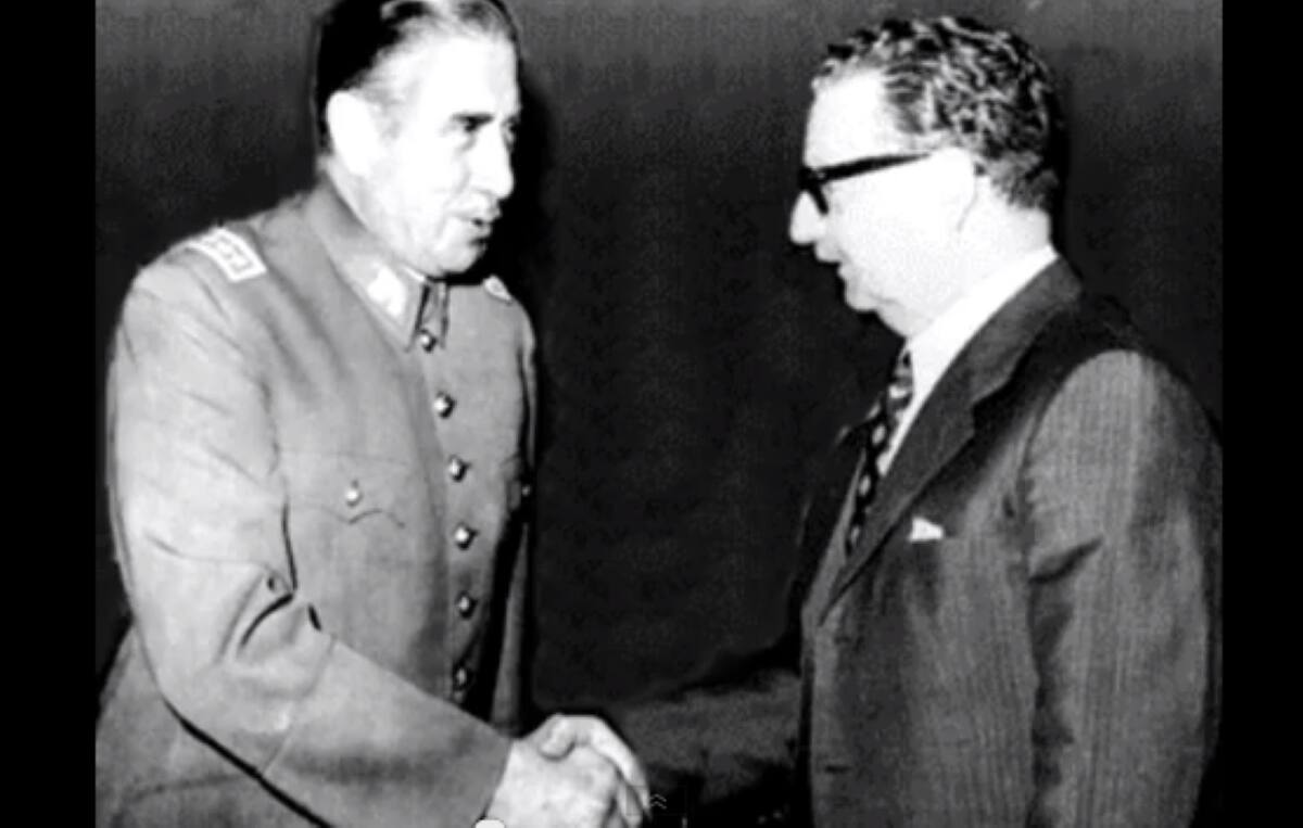 Augusto Pinochet y Salvador Allende en los días previos al Golpe de Estado de septiembre de 1973.