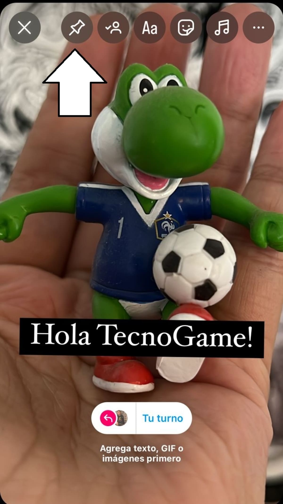 Paso tres a seguir.