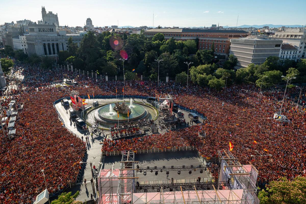 festejando la Eurocopa. EFE