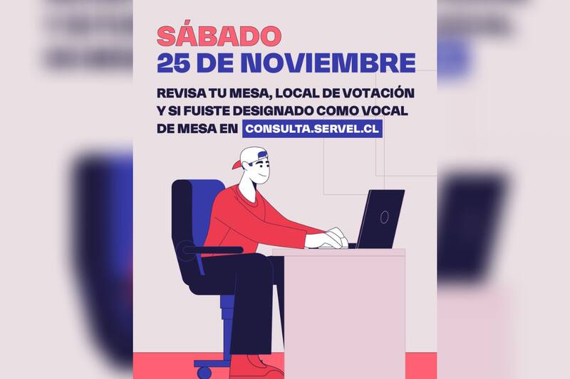 Revisa si serás vocal de mesa en las elecciones del 17 de diciembre.