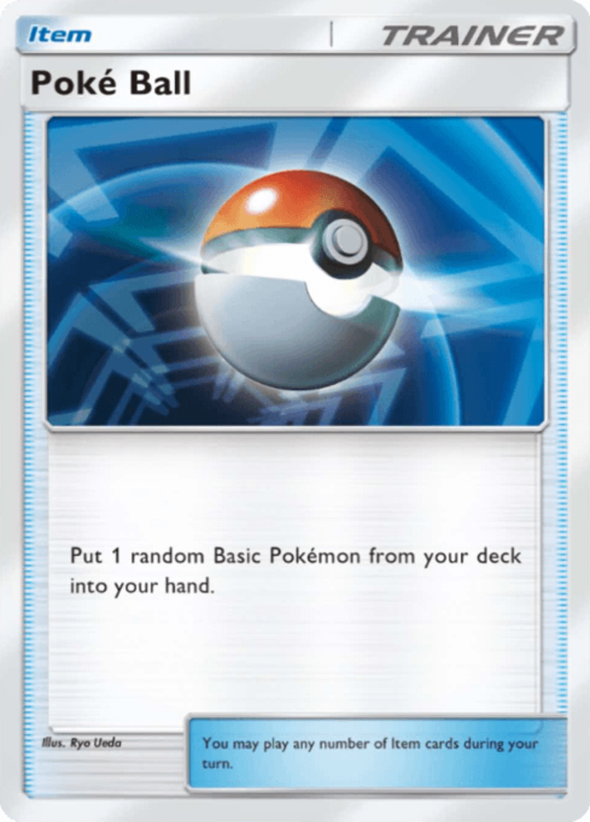Poké Ball es un claro ejemplo de una carta staple: Si tú no la juegas, corres una gran desventaja ante oponentes que sí la tienen en sus barajas.