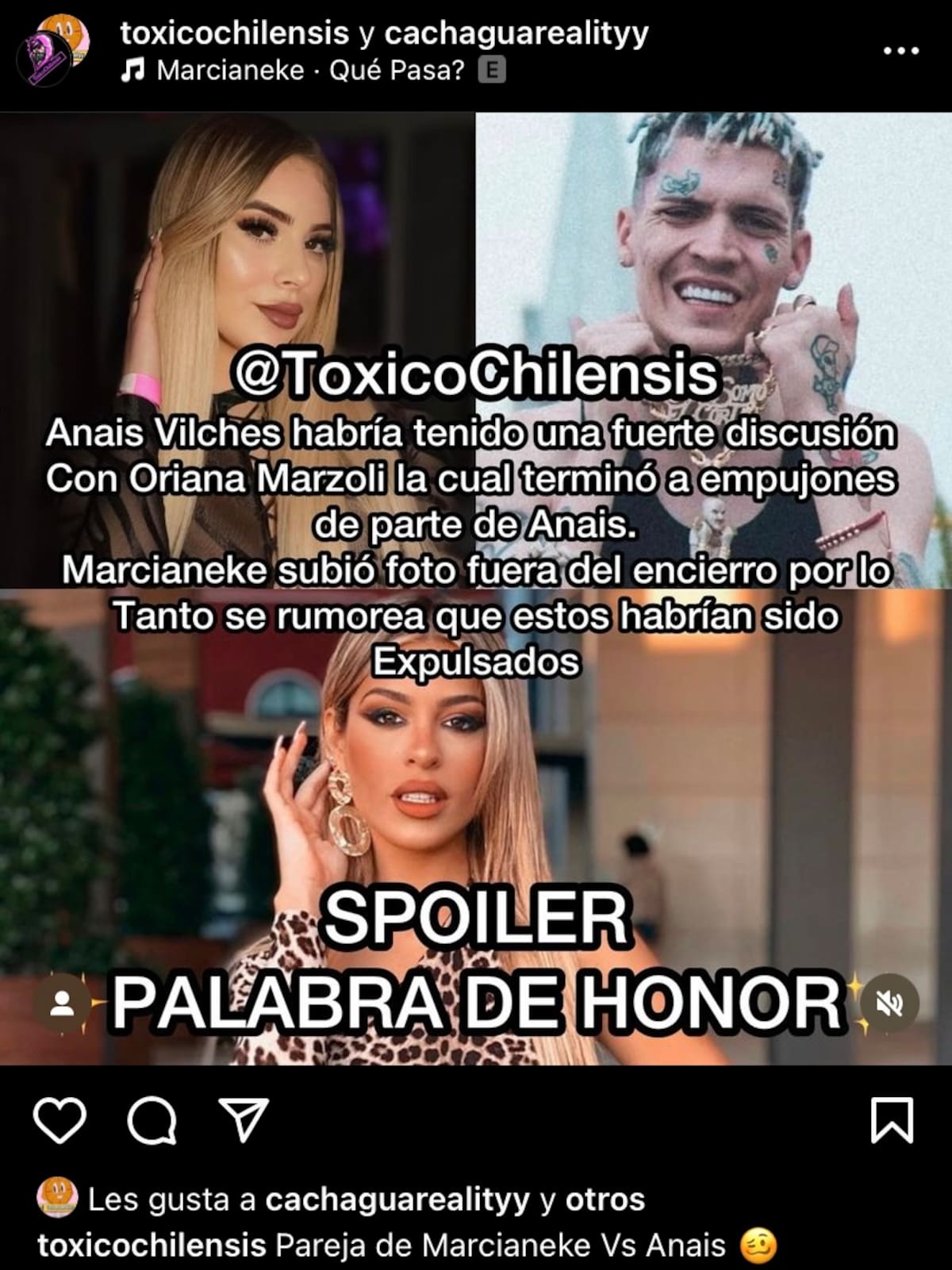 Anaís Vilches habría sido expulsada de "Palabra de Honor".