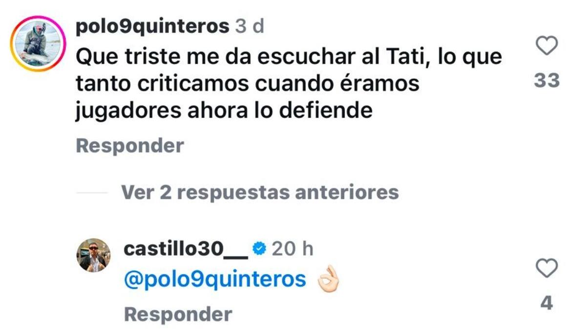 La respuesta del exdelantero a las explicaciones de Buljubasich.
