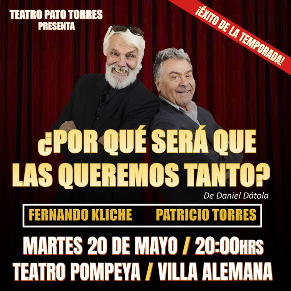 Los actores tienen una muy exitosa obra que busca mostrar la opinión que tienen los hombres hacia las mujeres.