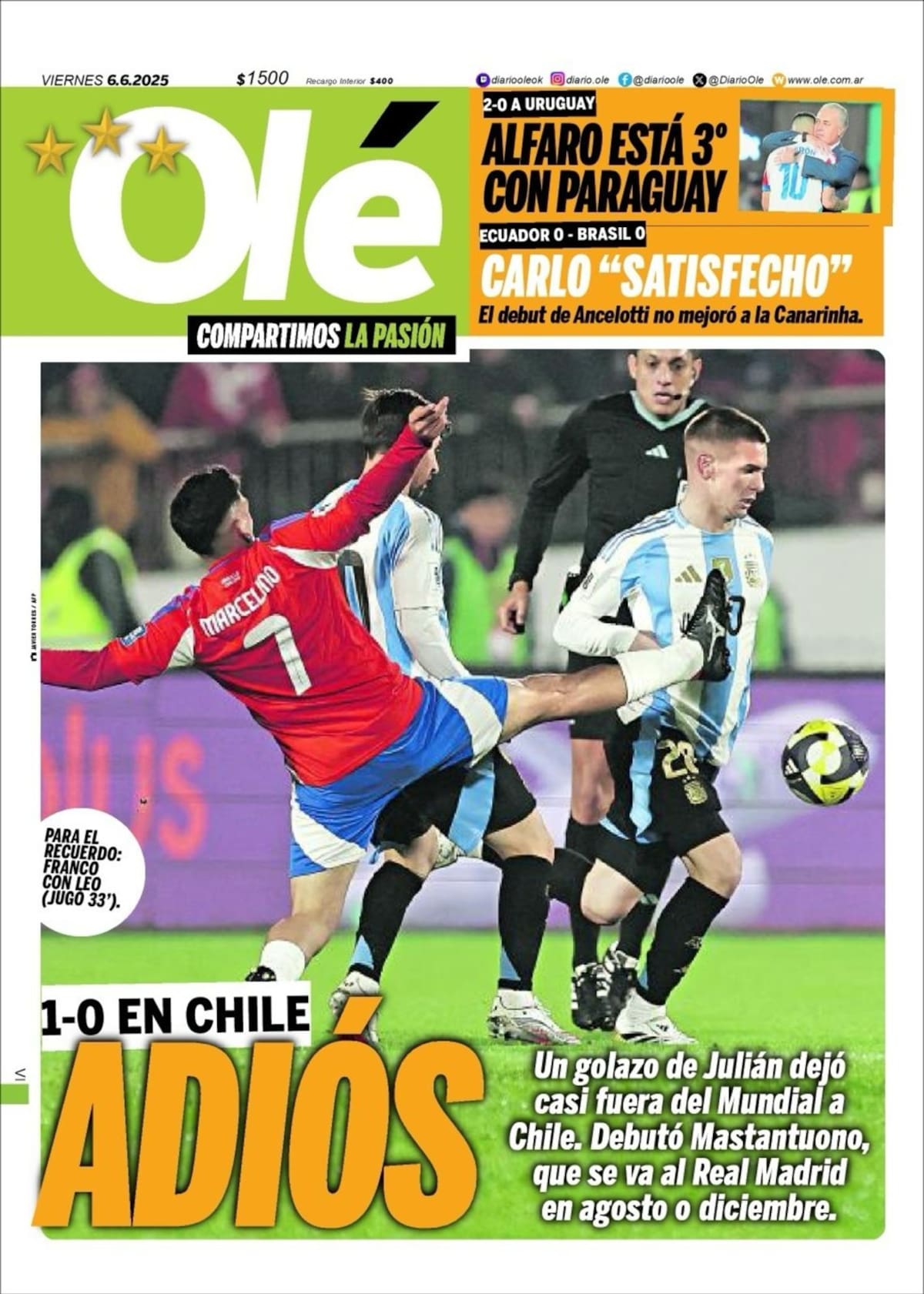 burlándose de Chile.