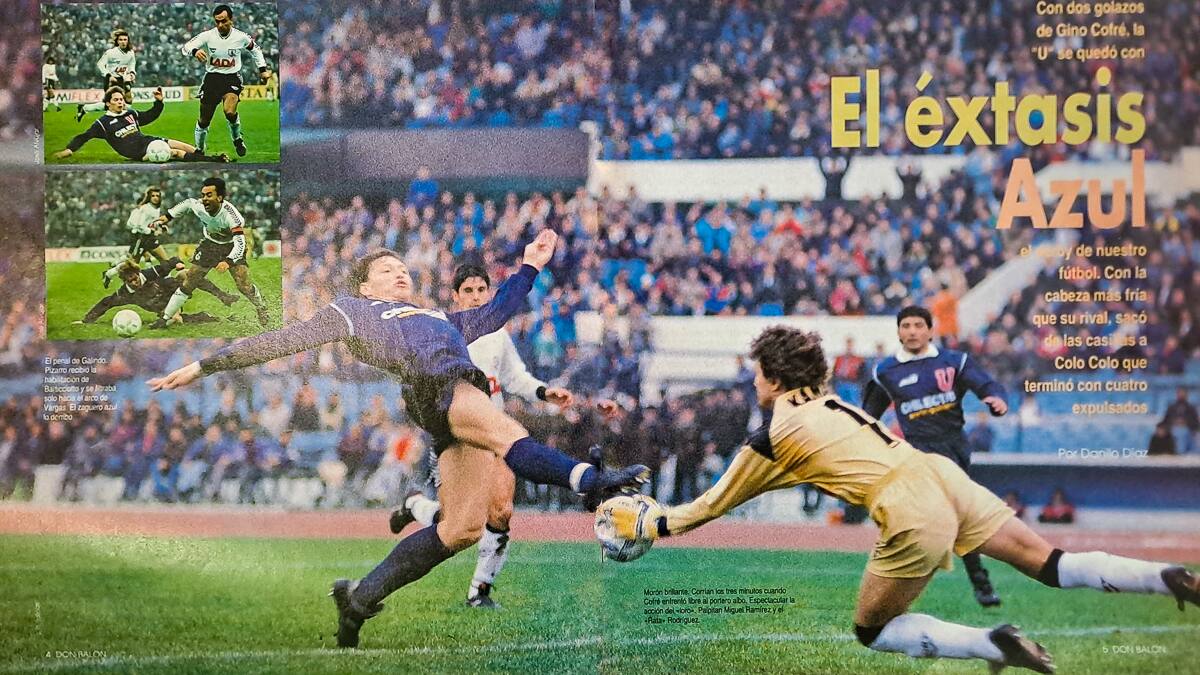 Gino Cofré y su momento de gloria: el Superclásico de 1992. Foto: Don Balón