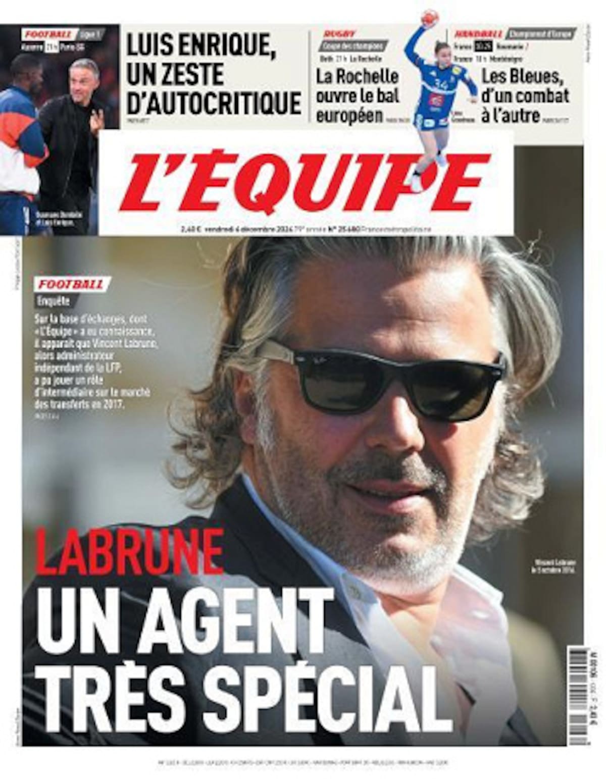 La revista le dedicó un amplio artículo a los cuestionables movimientos del presidente de la liga francesa, Vincent Labrune.