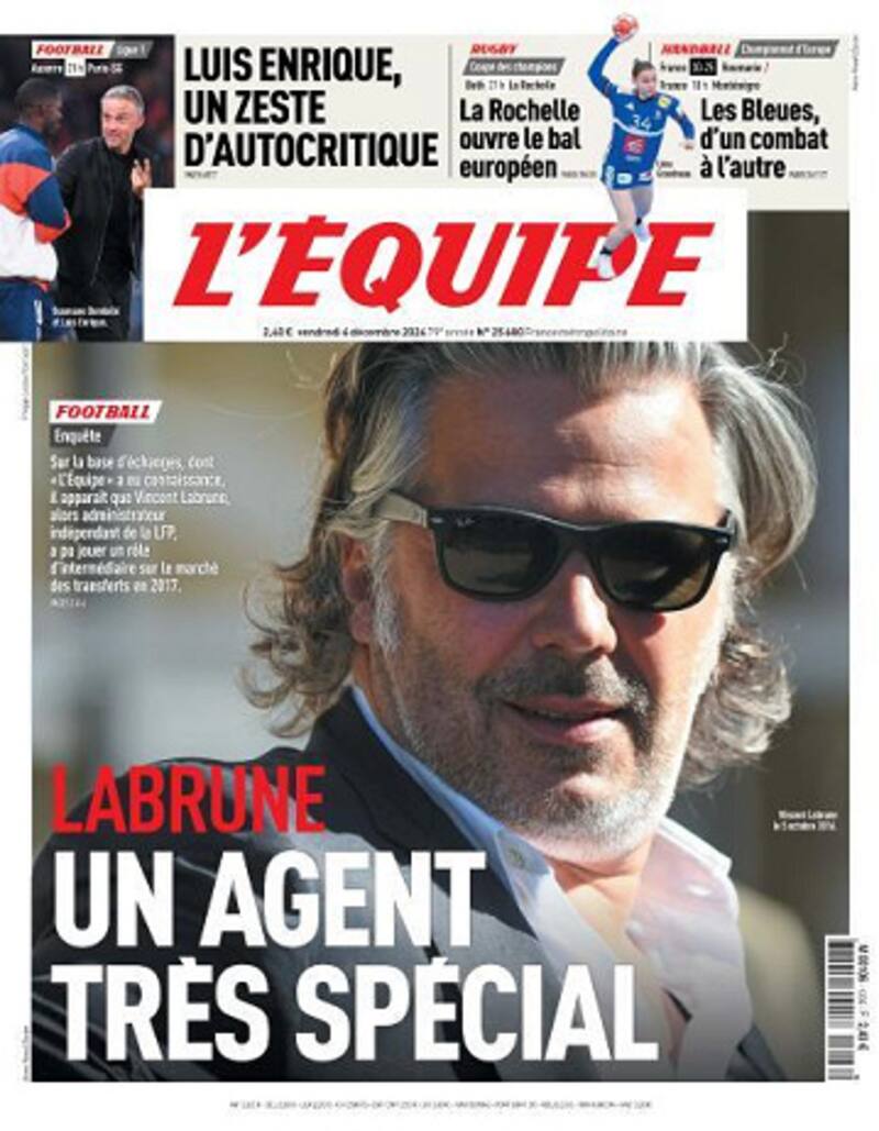 La revista le dedicó un amplio artículo a los cuestionables movimientos del presidente de la liga francesa, Vincent Labrune.