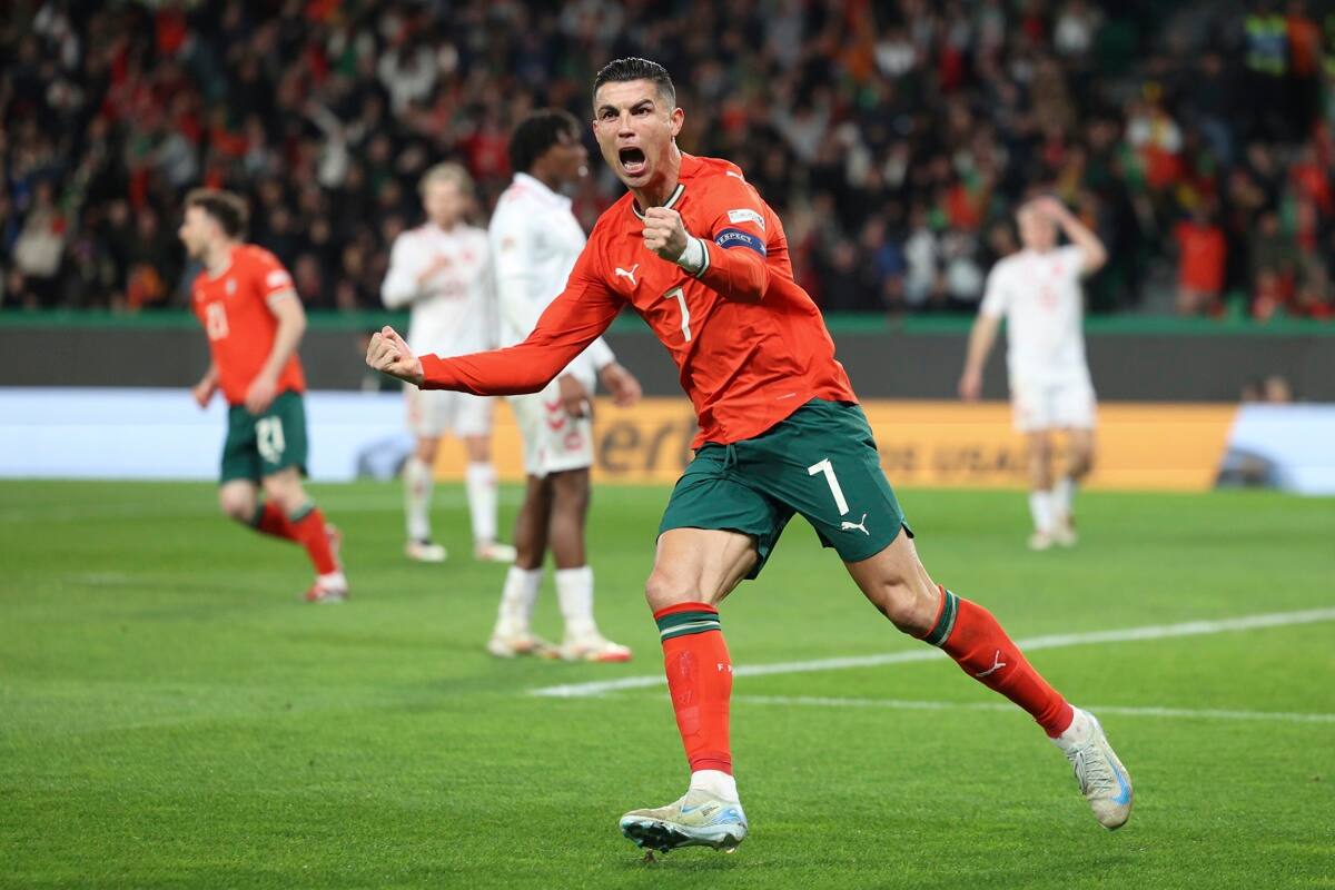 venció a Dinamarca con Cristiano Ronaldo como protagonista. Foto: EFE.