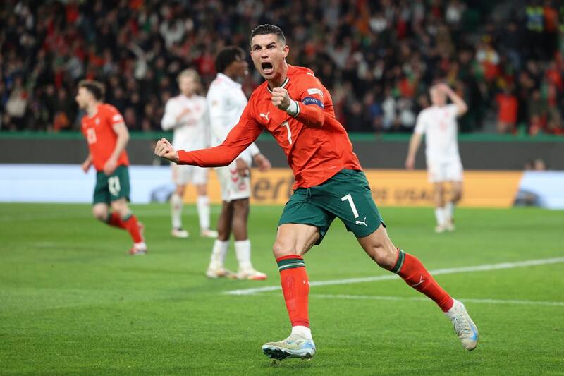 venció a Dinamarca con Cristiano Ronaldo como protagonista. Foto: EFE.