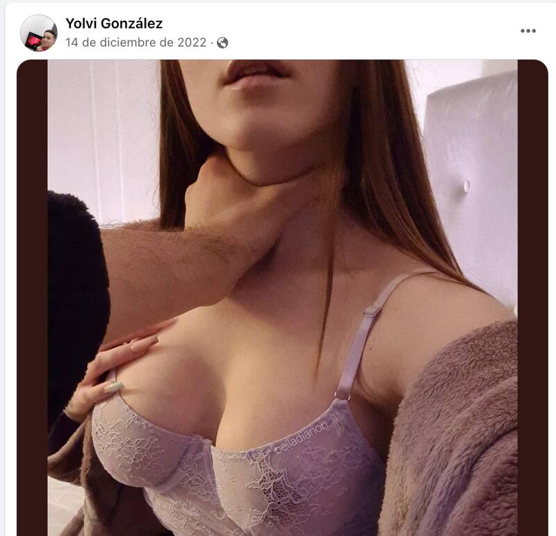 Una de las imágenes agresivas contra mujeres del facebook de Yolvi González.