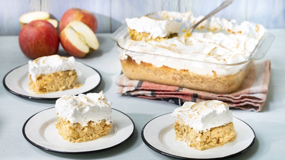 Postre de manzana o Merengue Vasco: Esta receta es muy fácil y económica de preparar
