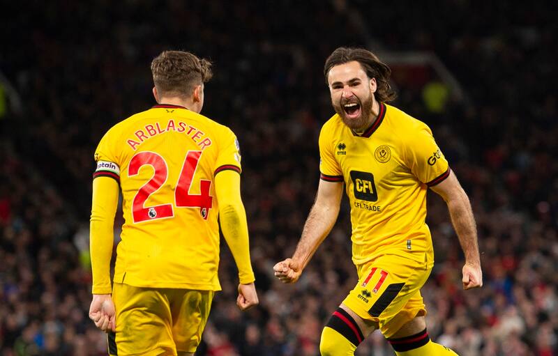 Gol de Ben Brereton a Manchester United. EFE