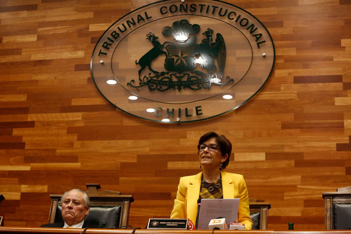 Santiago 8 octubre 2019.
La presidenta del Tribunal Constitucional Maria Luis Brahm se refriere a sentencia de tercera sala de la corte suprema.
Marcelo Hernandez/Aton Chile