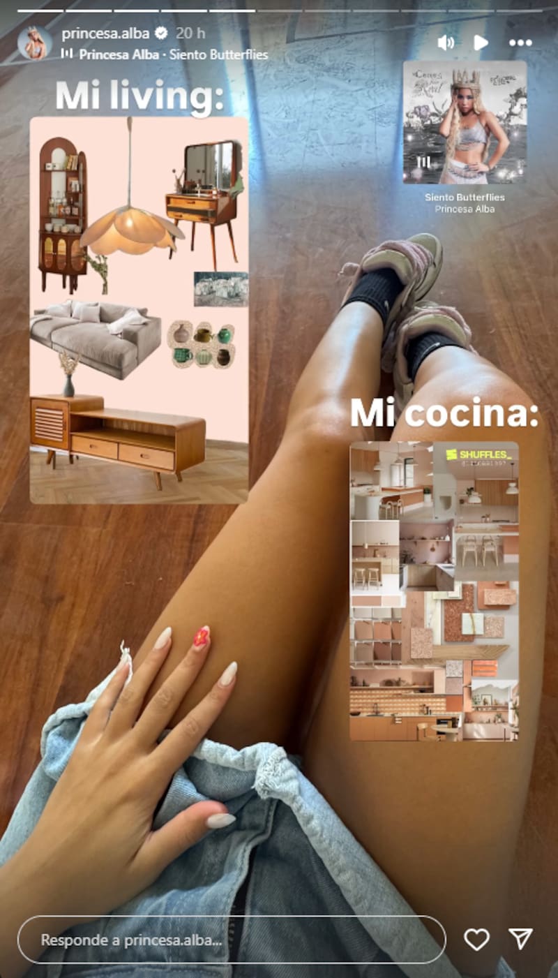 La cantante mostró como sería su decoración en su departamento.