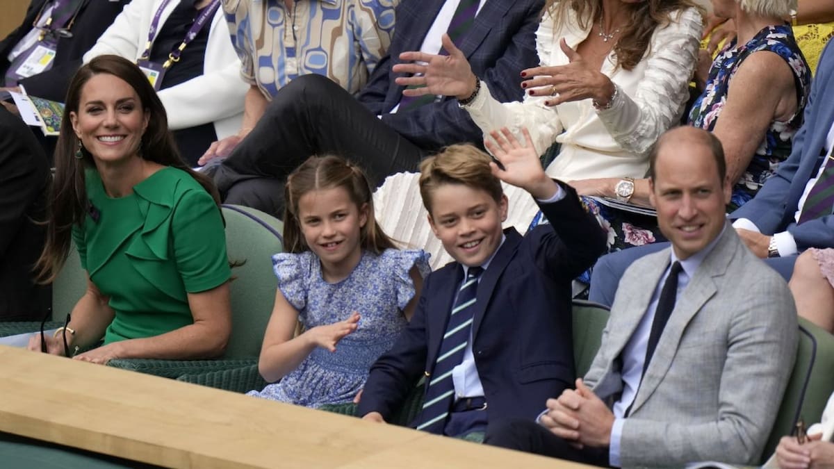 La princesa Charlotte y el príncipe George estuvieron en la final de Wimbledon.