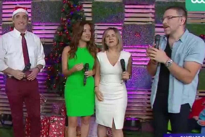 Priscilla Vargas junto a José Luis Reppening, Michelle Adams y José Antonio Neme en "Mucho Gusto".