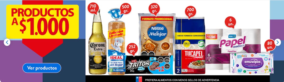 Conoce los productos que líder tiene a solo mil pesos. Créditos: Supermercado Líder.