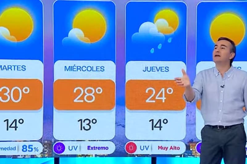 Alejandro Sepúlveda aseguró que este jueves 11 de diciembre podría haber precipitaciones en la capital.
Créditos: Mega.