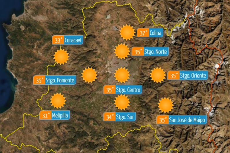 En la capital, las máximas alcanzarán los 37°C durante la tarde de este miércoles 31 de diciembre. Créditos: DMC.