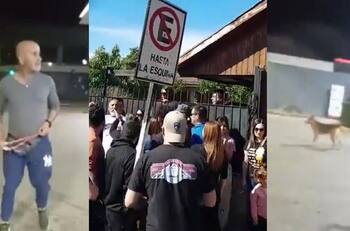 VIDEO | Vecinos protestan afuera de la casa del hombre que apedreó a un perro en Villa Alemana