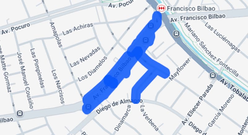 Estas calles tendrán corte de luz desde las 10 de la mañana de este martes. Créditos: Enel.