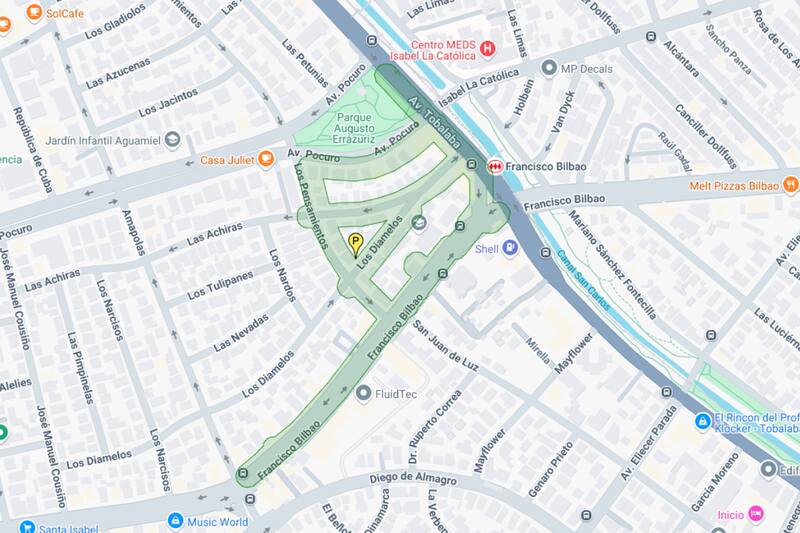 Sector afectado por el corte de agua.