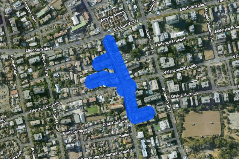 Sector afectado por el corte de luz.