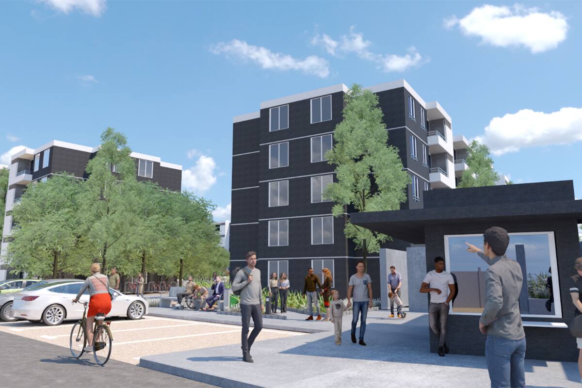 Serán edificios de cinco pisos. Créditos: haciendaquilicuracl.