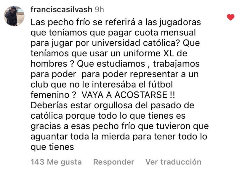 La publicación de María Francisca Silva tras las declaraciones de Emilia Pastrián.