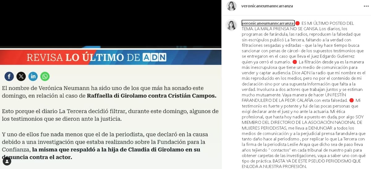 La madre de Simón Pesutic arremetió contra los medios. Créditos: Instagram