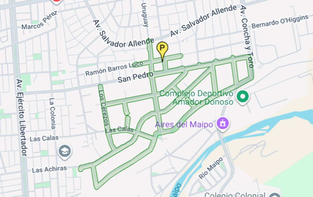 Toda esta zona de la comuna estará sin agua. Foto: Aguas Andinas.