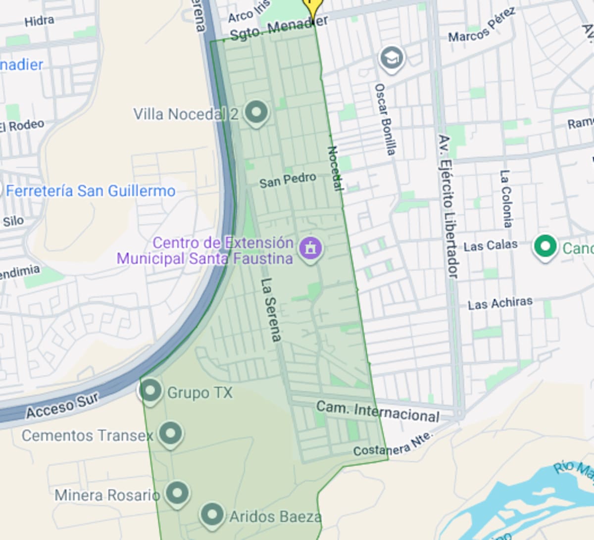 Estas calles tendrán corte de agua por 6 horas continuas. Créditos: Aguas Andinas.