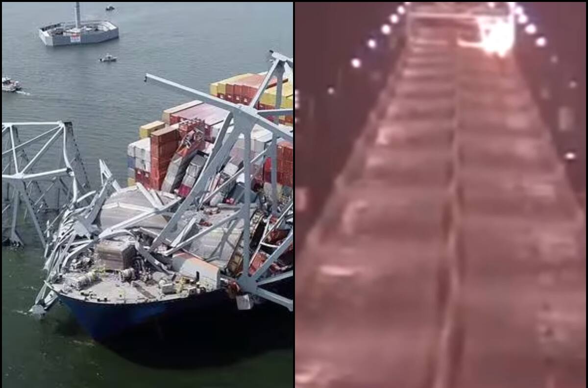 Baltimore: Video de cámara de tráfico revela el momento previo al derrumbe del puente