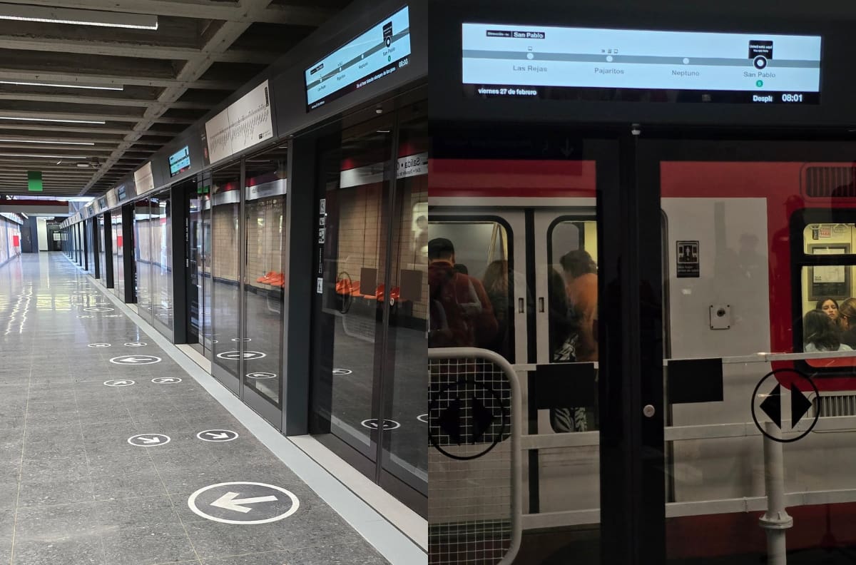 VIDEO | Así inició Metro de Santiago las pruebas de las puertas en estación San Pablo de Línea 1
