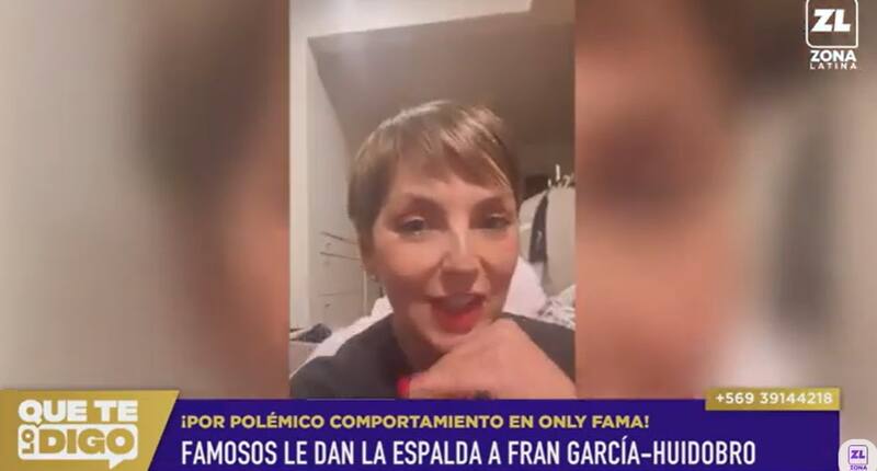 Fran García-Huidobro ha recibido muchas críticas por su animación en "Only Fama". Créditos: Pantallazo Zona Latina