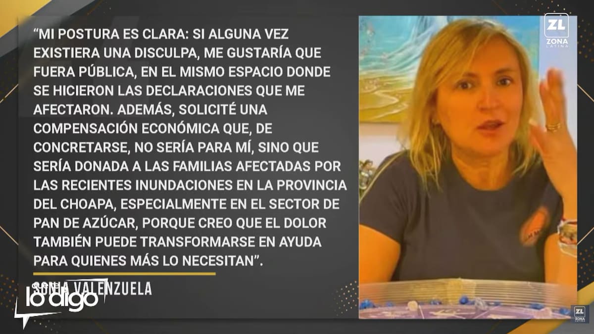 Sonía Valenzuela rompe el silencio. Foto: Reproducción.