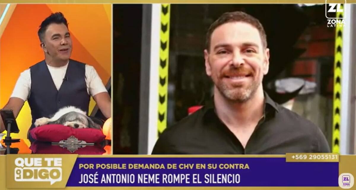 José Antonio Neme se refirió a la posible demanda de CHV. Créditos: Pantallazo Zona Latina