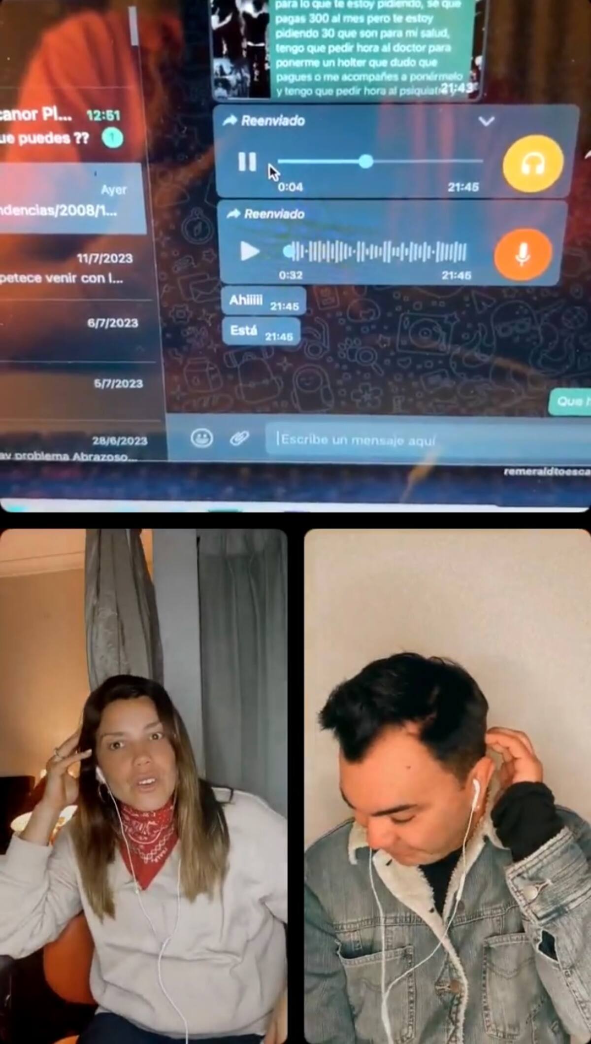 En "Qué te lo digo", mostraron un potente audio de Mauricio Israel. Foto: Instagram.