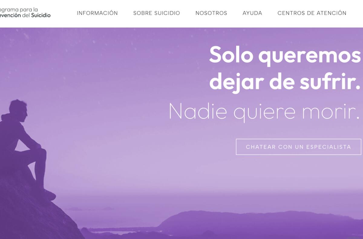 Así funciona Quédate, inédito programa para la prevención del suicidio