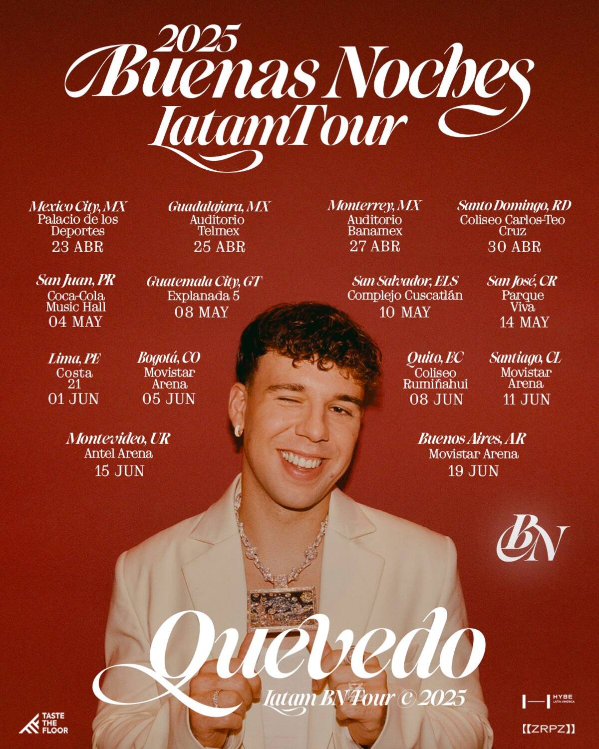 El artista anunció su regreso a Chile.
